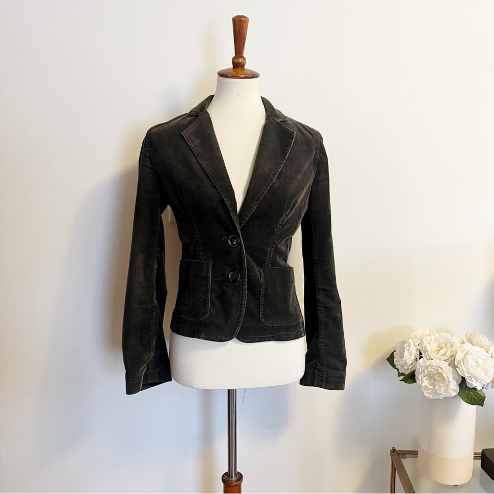 Express Design Studio brown 2 button corduroy blazer / jacket size extra small